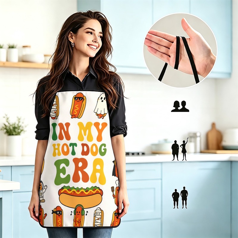 Home Cooking For Dogs - 1 قطعة【مريلة مطبخ】 بتأثير مسطح ثنائي