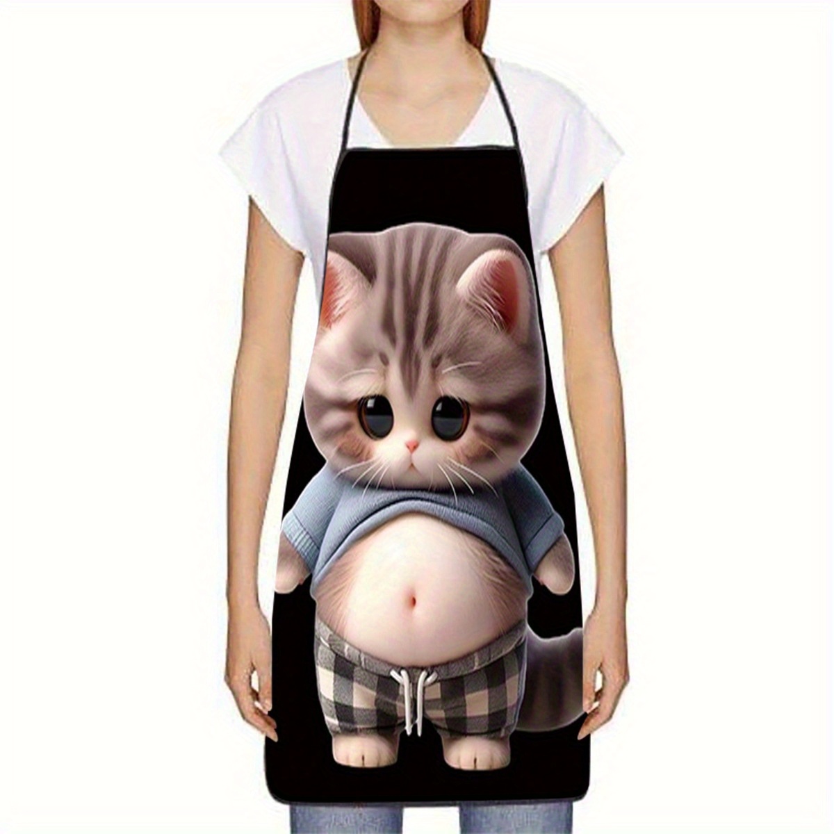 مريلة مطبخ بتصميم قطة كرتونية  - مراجعة Home Cooking For Cats وسعره