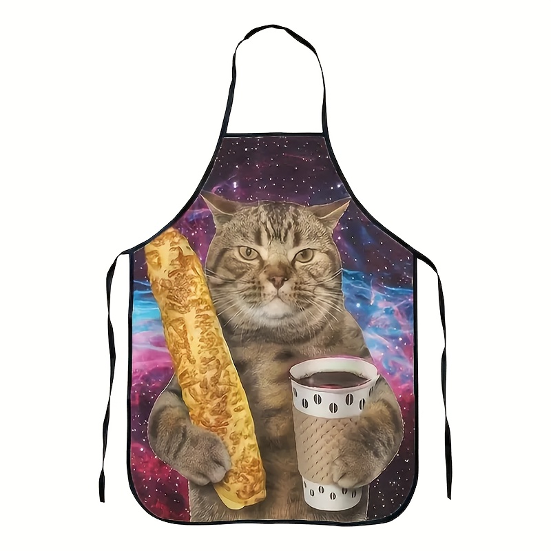 مريلة مطبخ مطبوعة عليها قطة جا - مراجعة Home Cooking For Cats وسعره