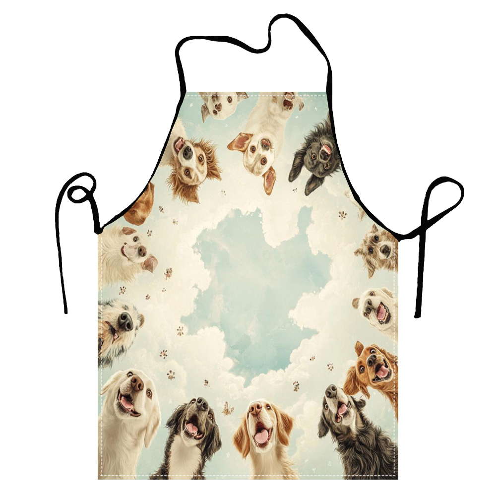 Cute Funny Circle Dogs  Apron  - مراجعة Home Cooking For Dogs وسعره