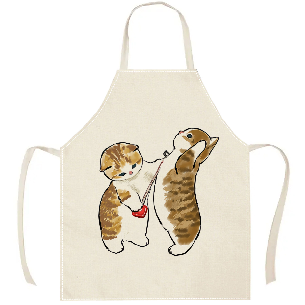 1 قطعة مريلة مطبخ من الكتان بت - مراجعة Home Cooking For Cats وسعره