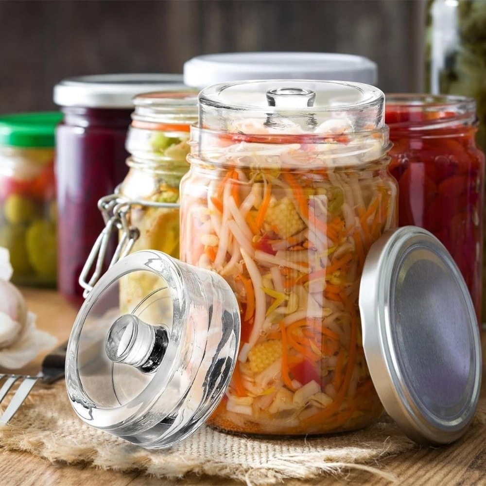 قطعة واحدة من أوزان الزجاج الش - مراجعة Fermentation Crock وسعره